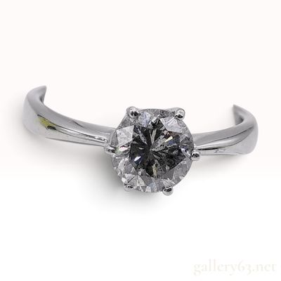 Sale Photo Thumbnail #267: 1.086ct Natural Diamond and Pt900 Platinum Solitaire Ring
