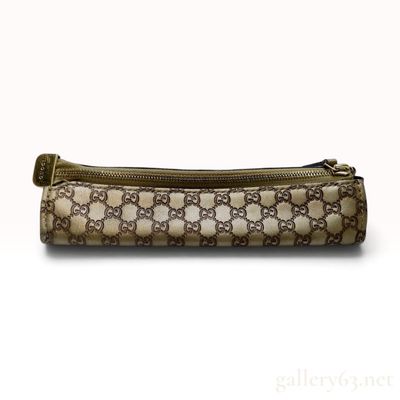 Sale Photo Thumbnail #144: Gucci Guccissima Champagne Gold Metallic Leather Pencil Case