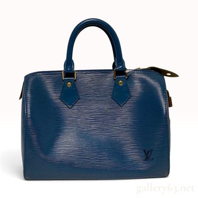Sale Photo Thumbnail #129: Vintage Louis Vuitton Speedy 30 Toledo Blue Epi Leather Top Handle Bag