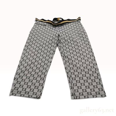 Sale Photo Thumbnail #255: Vintage Fendi Zucca Monogram Grey Knit Cropped Pants Size 44