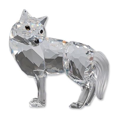 Swarovski Silver Crystal Fairy Tales Wolf Figurine