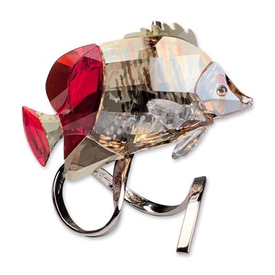 Swarovski Paradise Light Siam Butterfly Fish Crystal Figurine