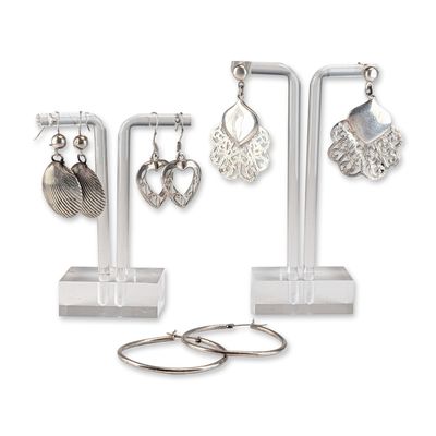 4 Pairs of Sterling Silver Earrings