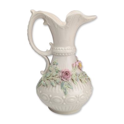 Belleek Ireland Aberdeen Floral Porcelain Pitcher