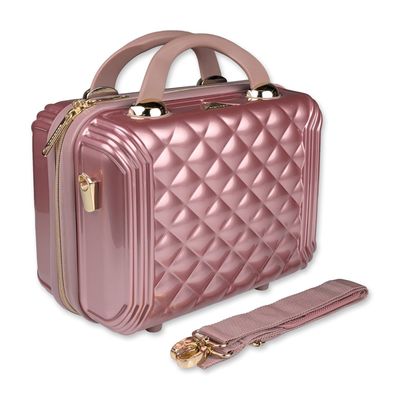 Triforce Metallic Rose Gold Quilted Vanity Case