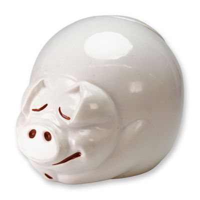 McCoy Quigley Happy Sleeping Pig White Cookie Jar