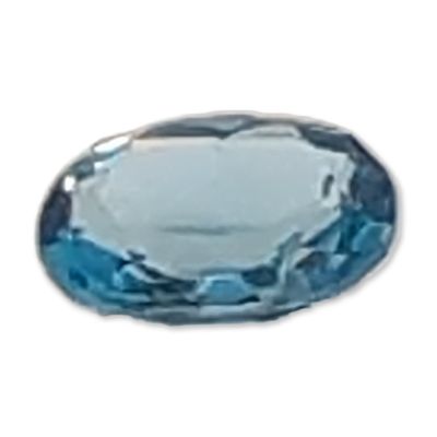 Light Blue Oval Faceted Topaz Gemstone