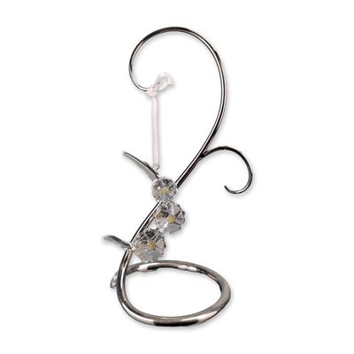 2pc Swarovski SCS Crystal Wild Flower Ornament and Stand