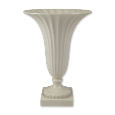 Lenox Cream-colored Fluted Porcelain Trumpet Vase