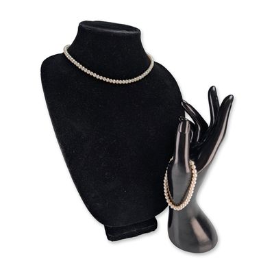 14K Gold and Pearl Jewelry Set