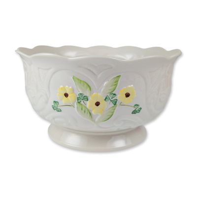 Belleek 150th Anniversary Primrose Parian Centerpiece Bowl