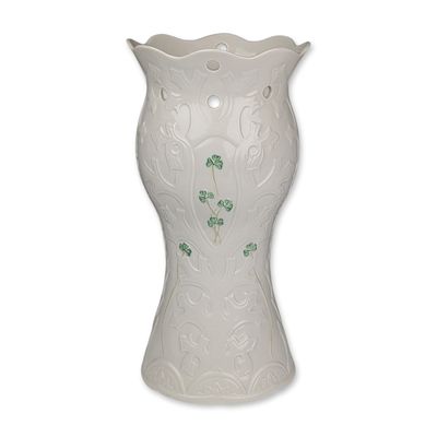 Belleek Ireland Porcelain 150th Anniversary Shamrock Vase