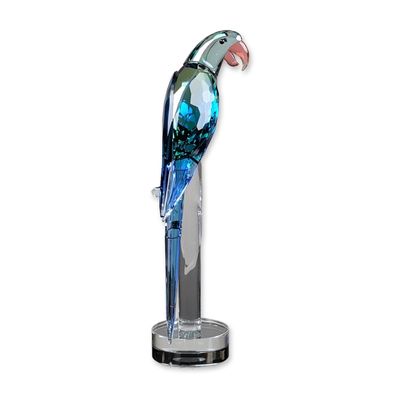 Swarovski Crystal Jungle Beats Figurine, Green Macaw Banjo