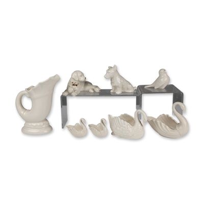 Eight Lenox Porcelain Decorative Items- Figurines, Vase and Candy Dishes