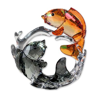 Swarovski Double Carps Crystal Figurine
