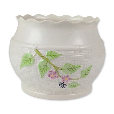 Belleek Summer Briar Parian Porcelain Planter