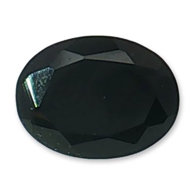 Faceted Oval Black Iolite Gemstone