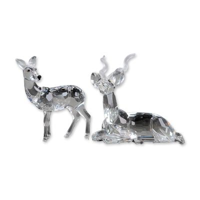 2pc Swarovski Crystal SCS Inspiration Africa Figurines, Kudu and Doe