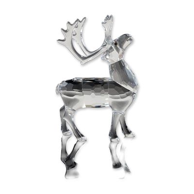 Swarovski Silver Crystal Reindeer Figurine