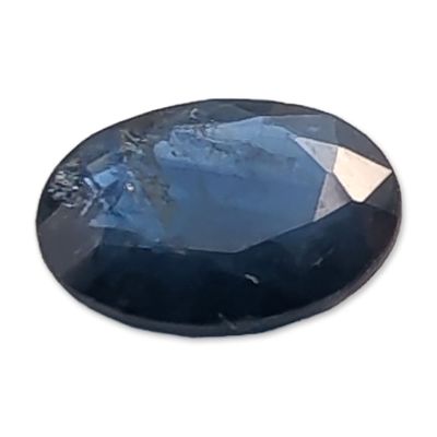 Loose Oval Faceted Navy Blue Sapphire Gemstone