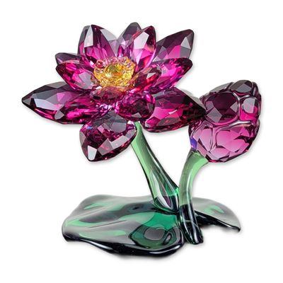 Swarovski Crystal Lotus Flower Figurine