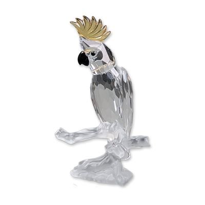 Swarovski Silver Crystal Figurine, Cockatoo