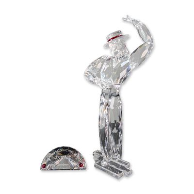2pc Swarovski SCS 2003 Magic of Dance Antonio Crystal Figurine w/ Plaque