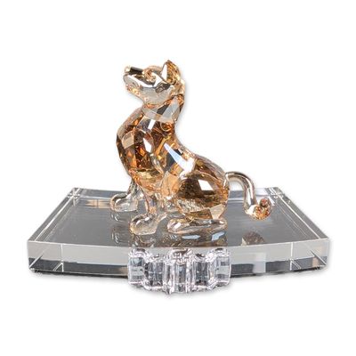 Swarovski Crystal Figurine, Chinese Zodiac  Gold Dog