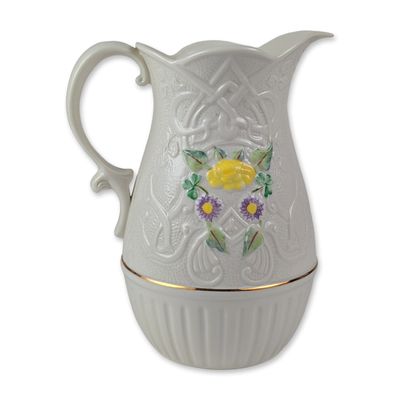 Belleek Irish Heritage Collection Celtic Vision Pitcher