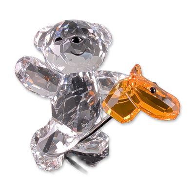 Swarovski SCS 2014 Crystal Kris Bear Let's Ride Figurine