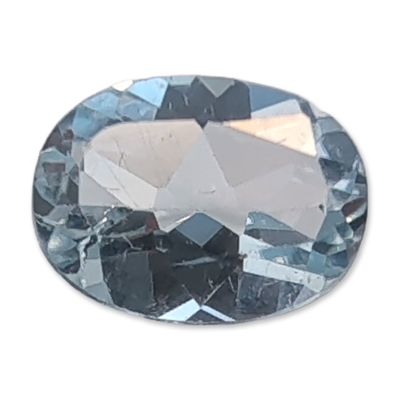 Loose Oval Faceted Blue Topaz Gemstone