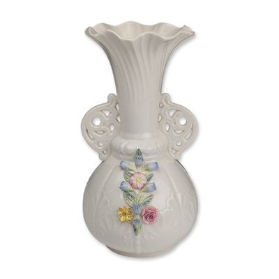 Belleek Ireland Parian Porcelain Rose Princess Vase