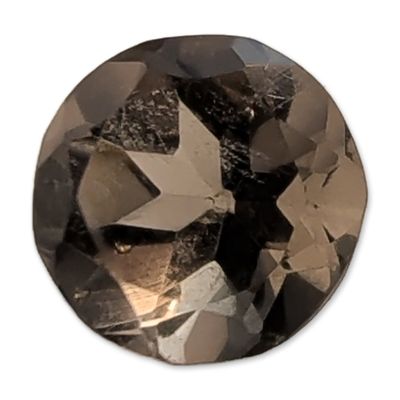Round Faceted Smoky Quartz Gemstone