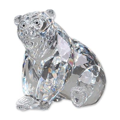 Swarovski Silver Crystal Grizzly Bear Figurine