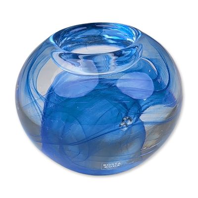 Kosta Boda Art Glass Votive Holder, Blue Moon