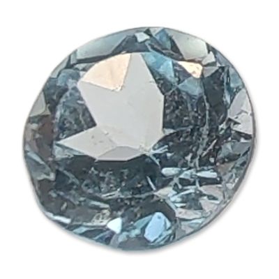 Round Brilliant Cut Light Blue Topaz Gemstone