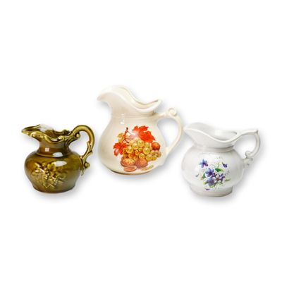 3pc Vintage American Art Pottery Pitchers