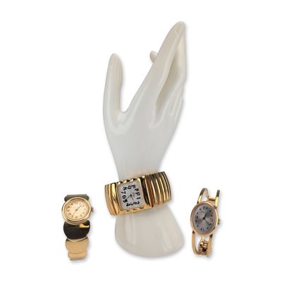 3pc Vintage Gold-Tone Wristwatches