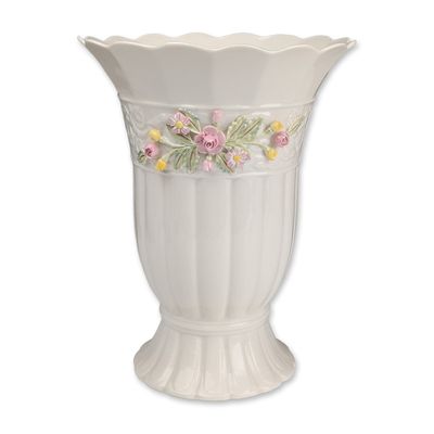 Belleek Porcelain LE 2001 Annual Piece, Tree of Life Vase