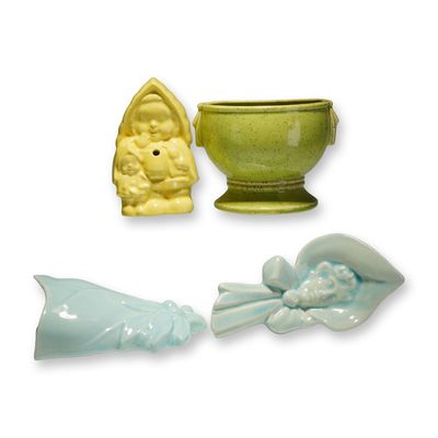4pc McCoy Pottery Figural Planters