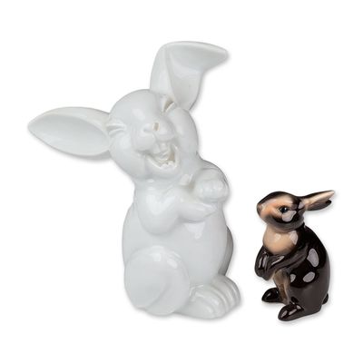 Two Rosenthal and Goebel Porcelain Rabbits