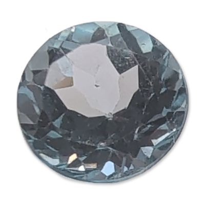 Round Brilliant Cut Light Blue Topaz Gemstone