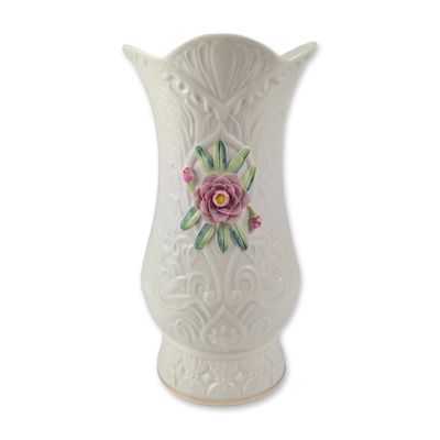 Belleek Anniversary Camellia Parian Vase