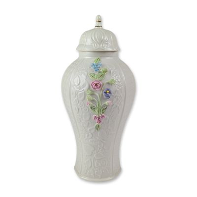 Belleek Millennium Collection Parian Porcelain Covered Vase
