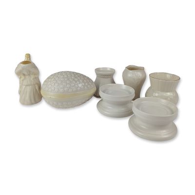 7pc Collection of Belleek Parian Porcelain Items