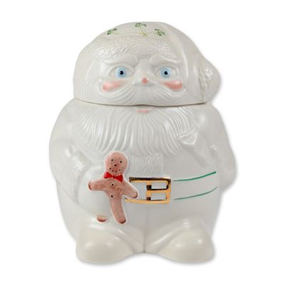 Belleek Irish Parian China Santa Cookie Jar