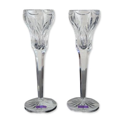 Pair of Marquis by Waterford Canterbury Crystal Candlesticks