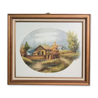 Sale Photo Thumbnail #332: W. Zeller Oil on Canvas, Landscape