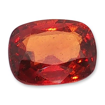 Sale Photo Thumbnail #365: Loose Cushion Cut Red Hessonite Gemstone