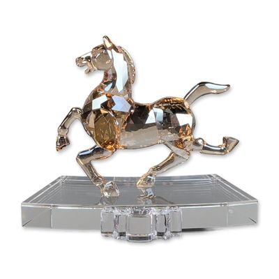 Sale Photo Thumbnail #16: Swarovski Crystal Chinese Zodiac Figurine, Golden Crystal Horse